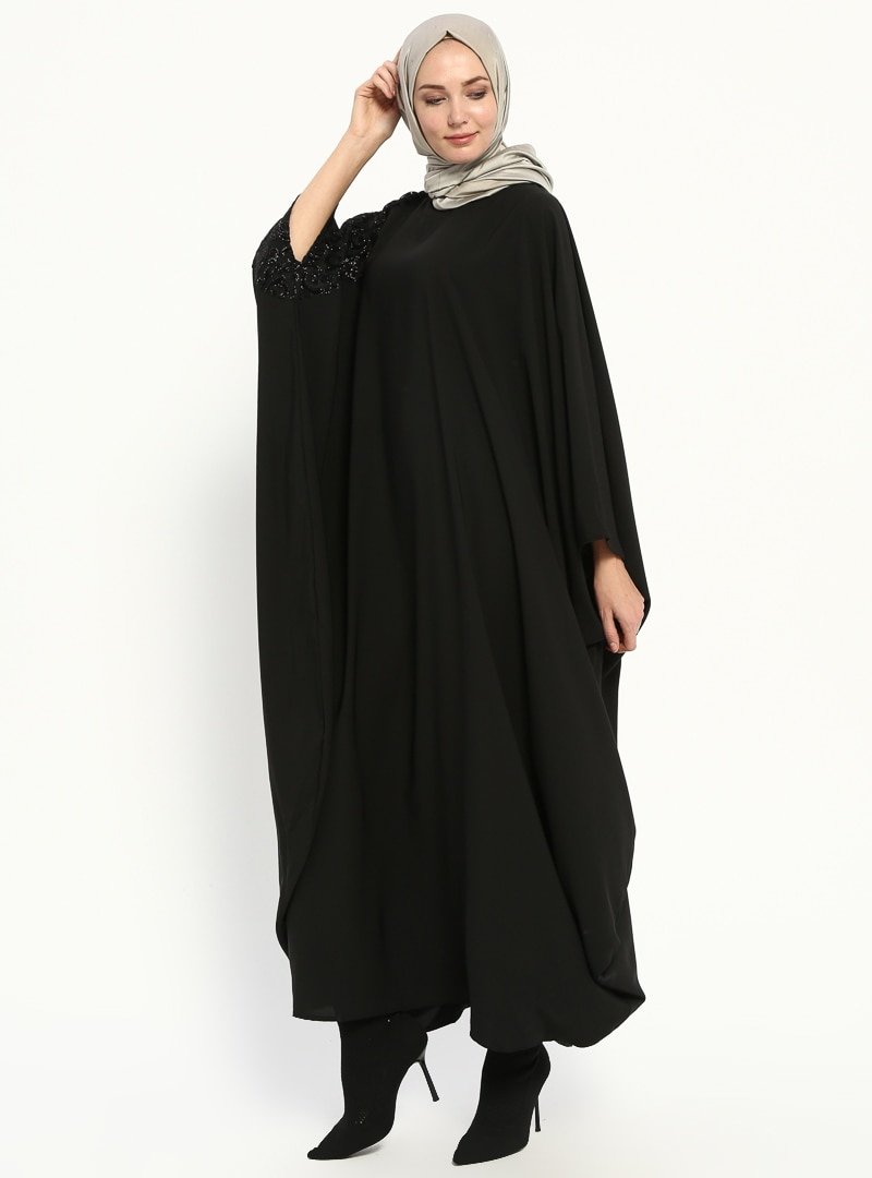 Filizzade Siyah Simli Salaş Elbise