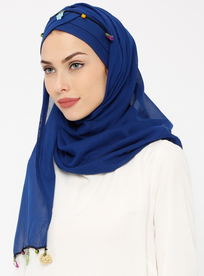 Tulipa Turban Saks Tülbent Yonca Oyalı Hazır Türban