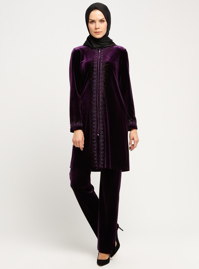 Ginezza Mürdüm Tunik&Pantolon Takım