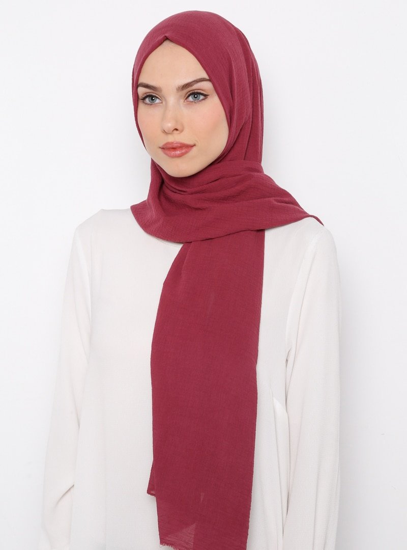 Anna Lucci Koyu Gül Kurusu Bürümcük Pamuk Şal