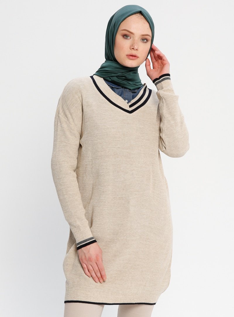 PİLİSE Taş Triko Tunik