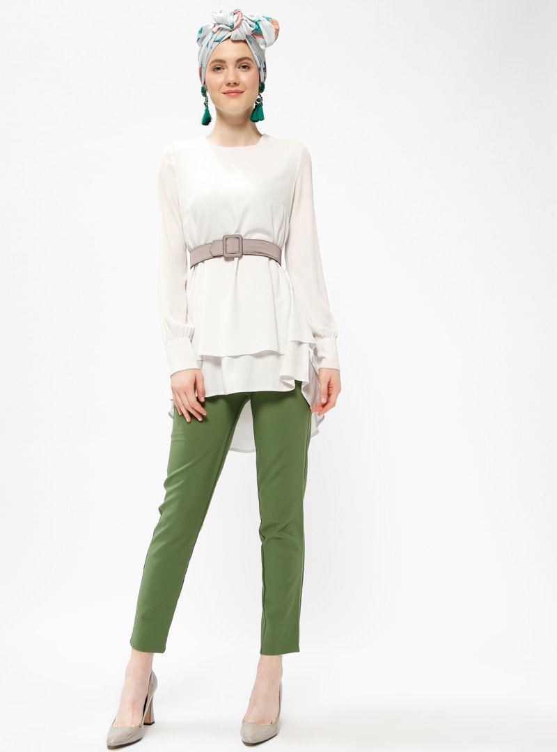 MisCats Yeşil Klasik Pantolon
