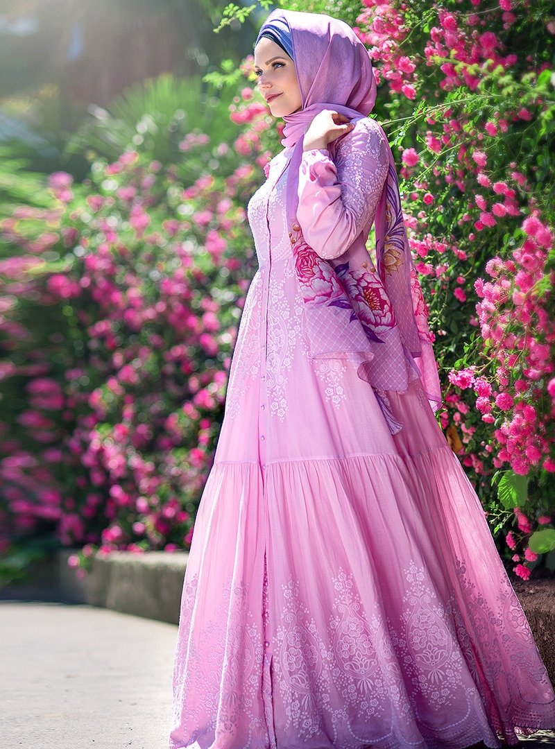 Muslima Wear Pembe Dream Abiye Elbise