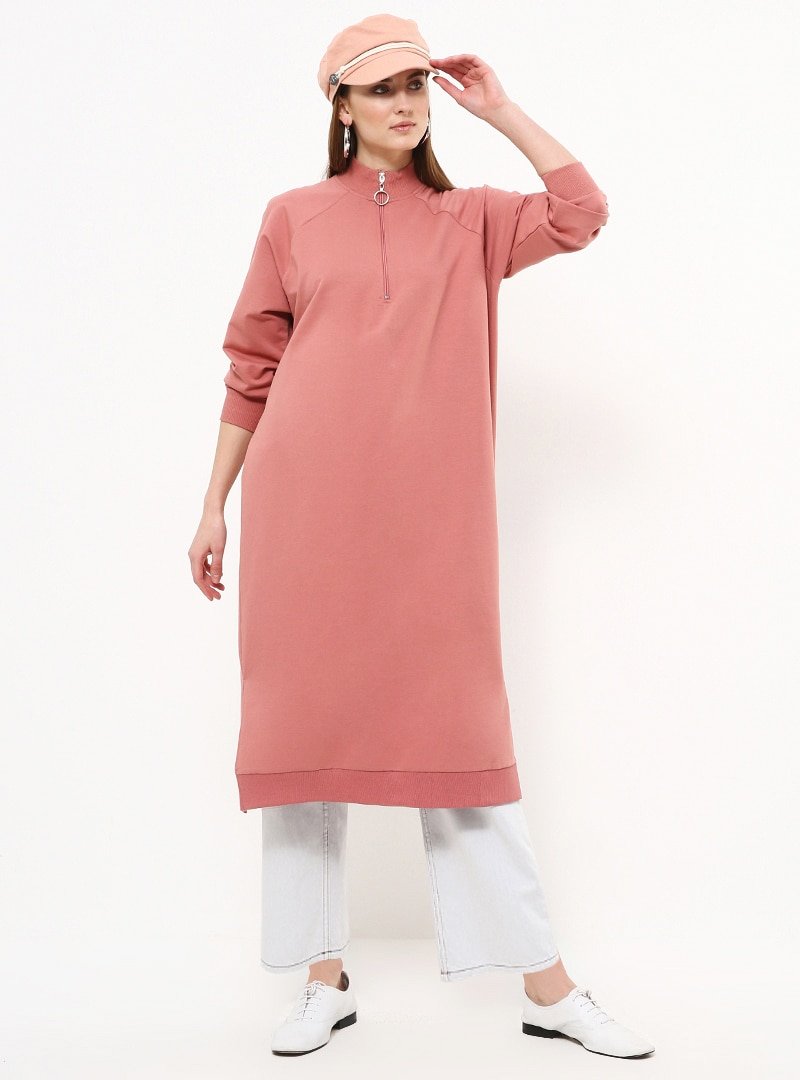 Everyday Basic Baharat Fermuar Detaylı Tunik