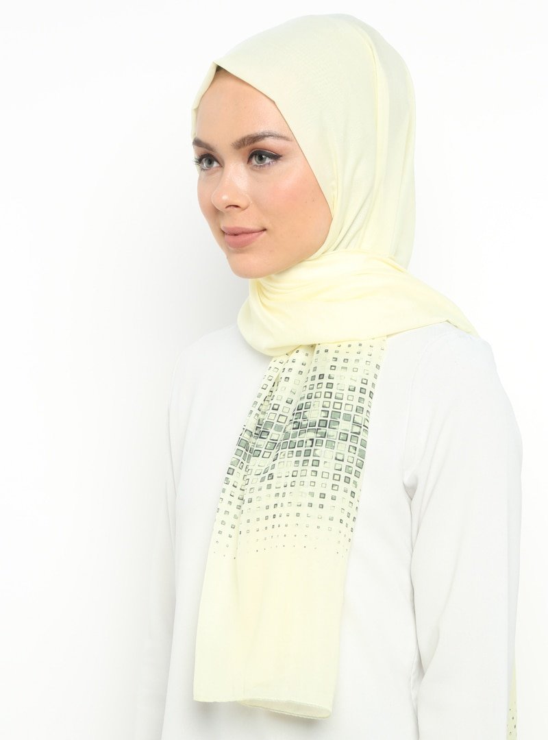 Daisy Accessory Sarı Desenli Şal