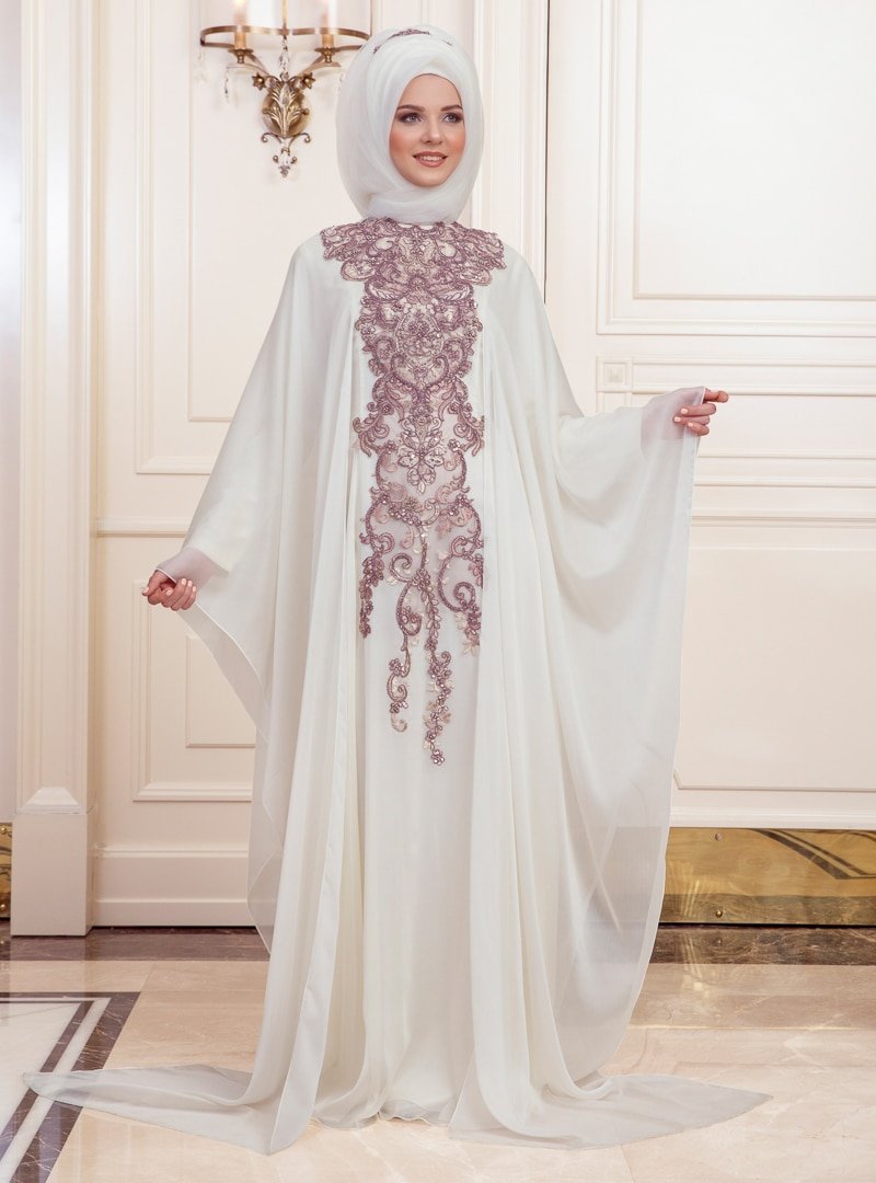 An-Nahar Ekru Ayda Abiye Elbise