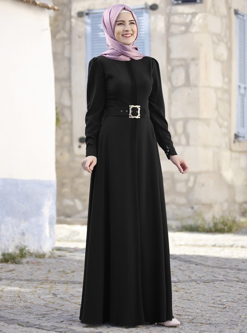 Rana Zenn Siyah Buse Elbise