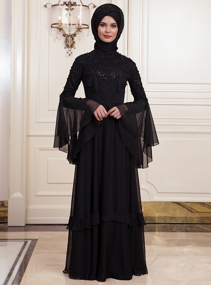 An-Nahar Siyah Hayal Abiye Elbise