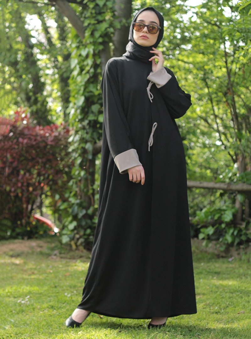 Fatma Aydın Siyah Ferace Elbise