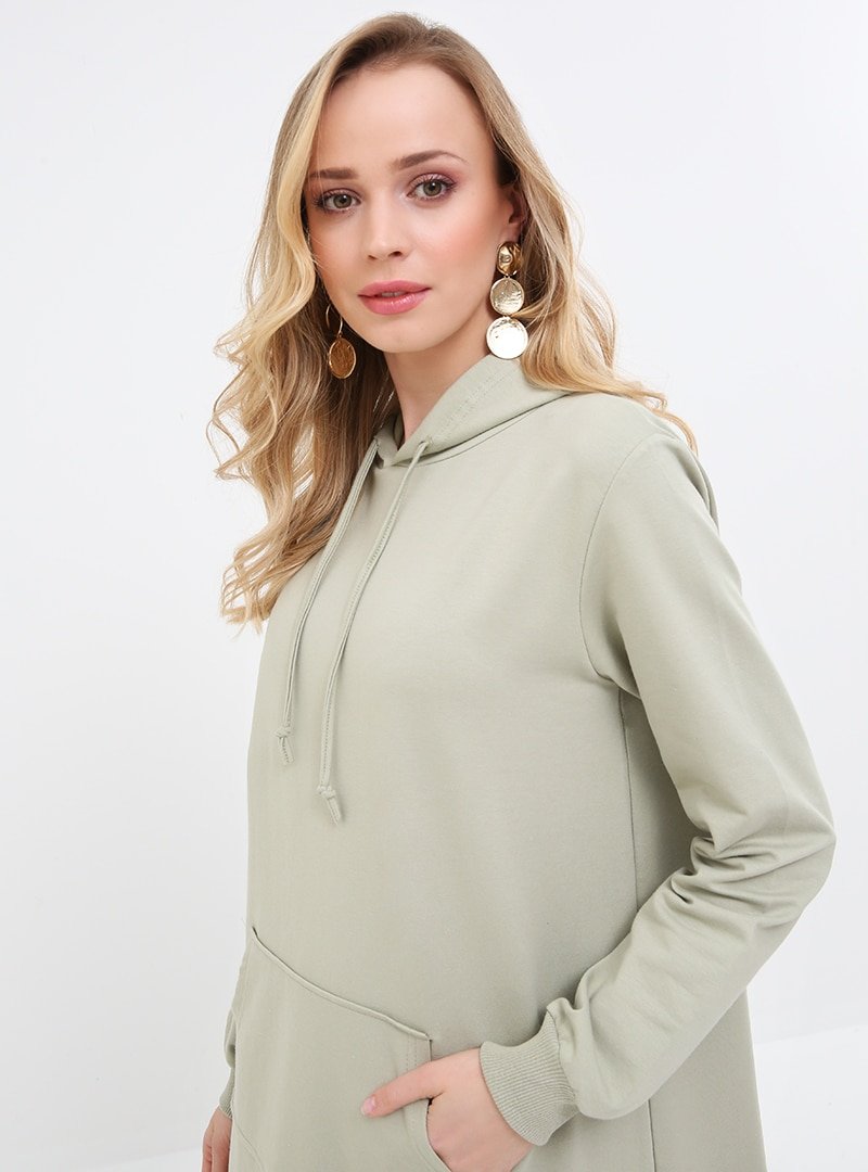 Everyday Basic Kum Düz Renk Spor Elbise