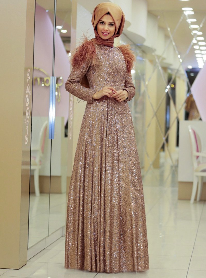 Gamze Özkul Bakır Zara Abiye Elbise