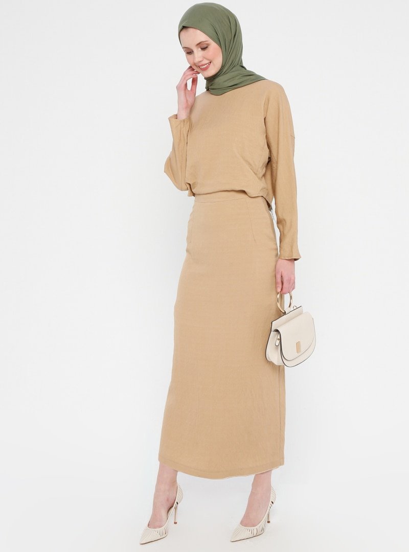 Loreen By Puane Toprak Düz Renk Elbise
