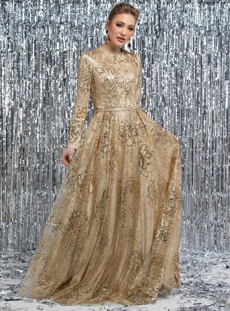 Eldia İstanbul Gold Aurella Abiye Elbise