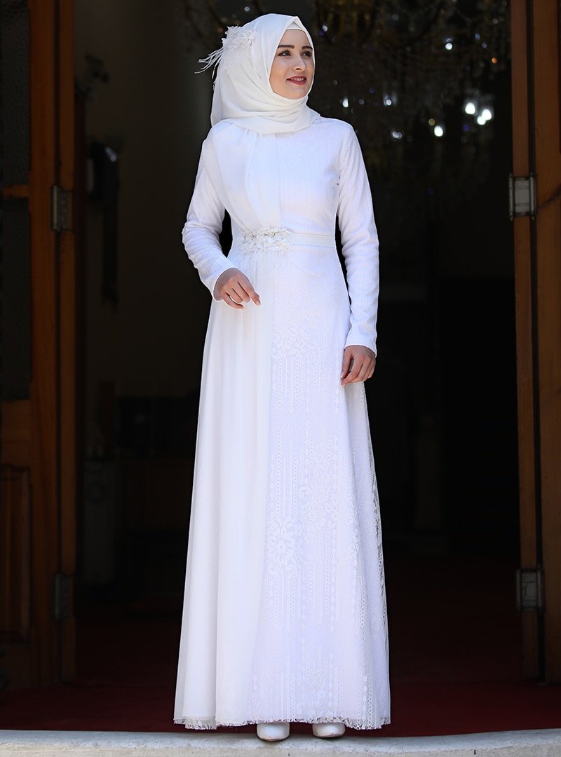 Rana Zenn Ekru Sultan Abiye Elbise