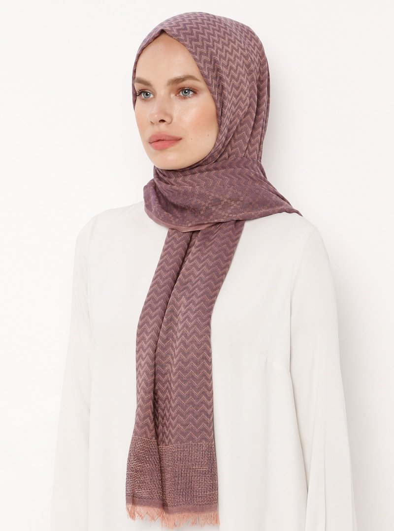 Soft Scarfs Gül Kurusu Pamuklu Doğal Lili Şal