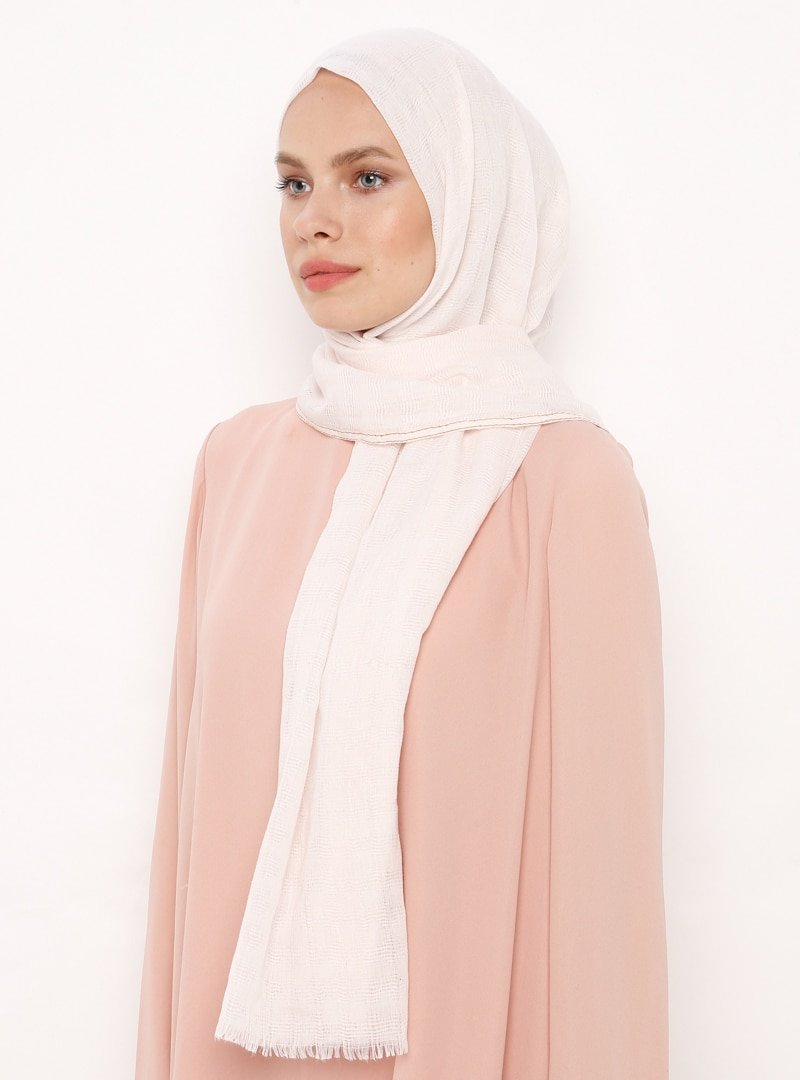 Soft Scarfs Açık Pembe Jakarlı Hera Şal