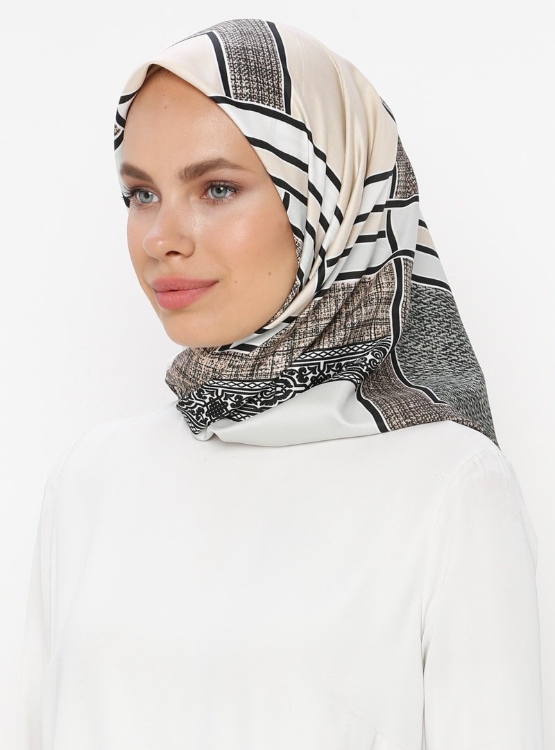 Bonjela Karışık Renkli Twill Eşarp