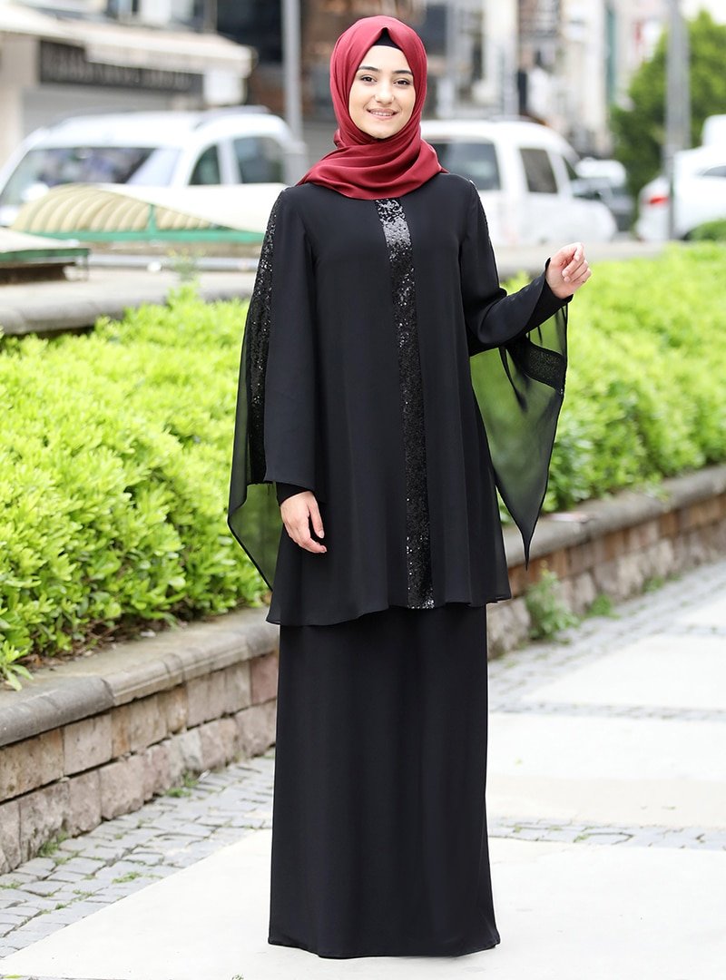 Rabeysa Siyah Hazal Elbise