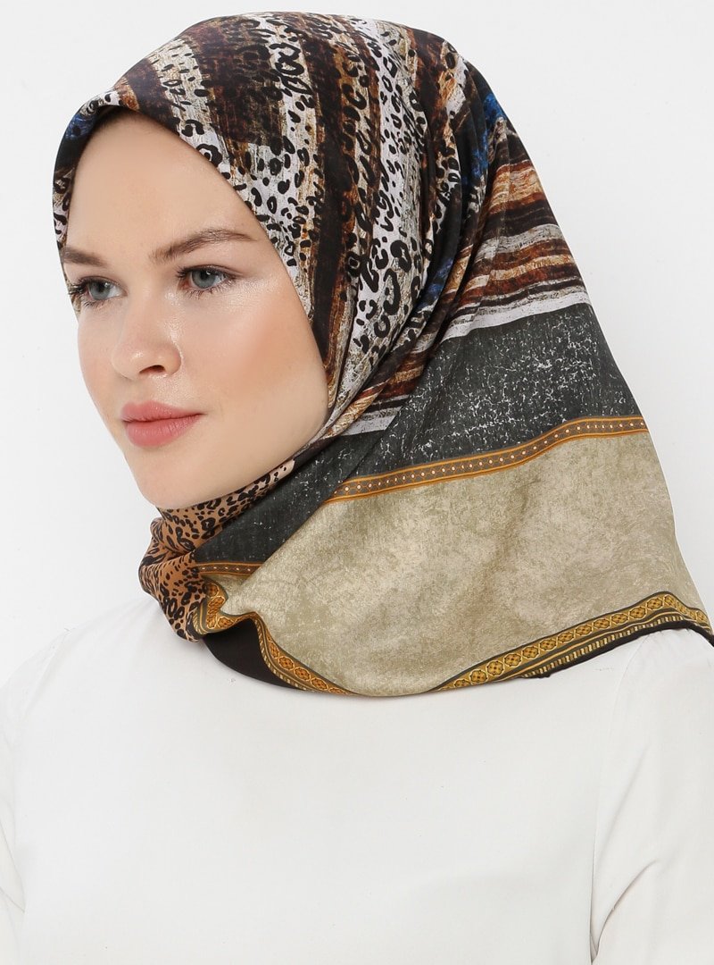 Miray Karışık Renkli Shantuq Twill Eşarp