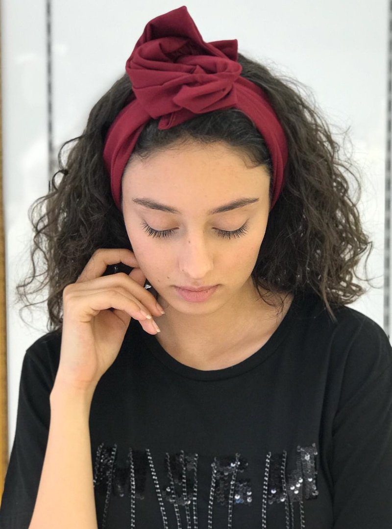 Nur Aksesuar Bordo Bandana