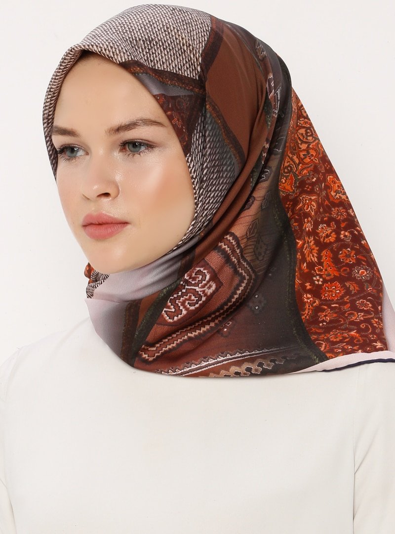 Miray Karışık Renkli Shantuq Twill Eşarp