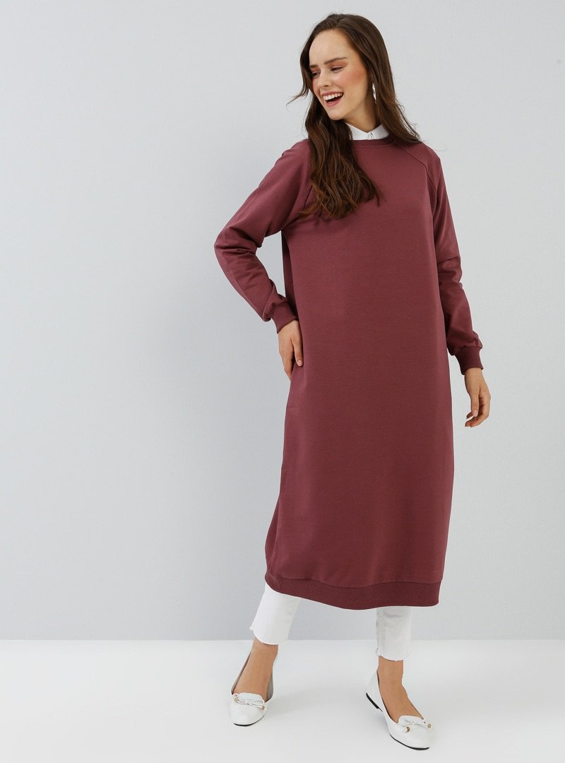 Everyday Basic Vişne Spor Tunik