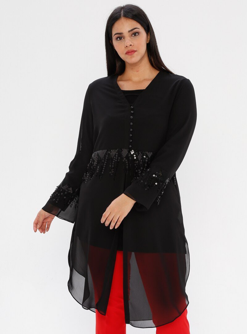 he&de Siyah Bluz&Tunik İkili Takım