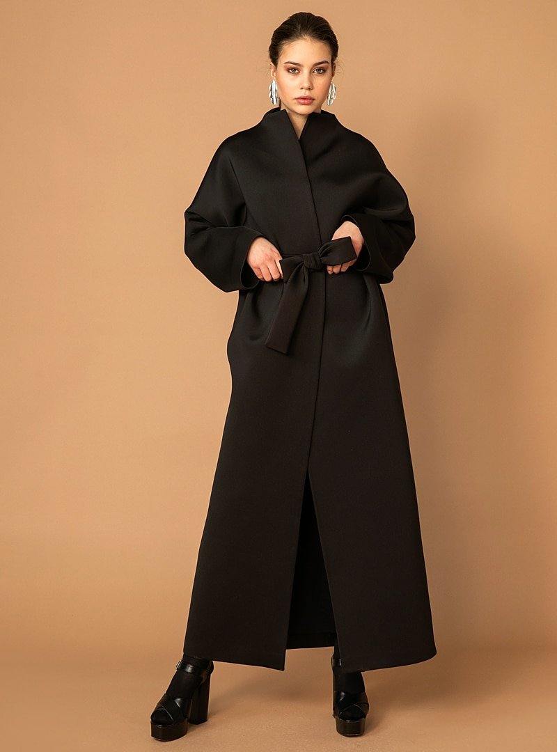 Nuum Design Siyah Dalgıç Palto