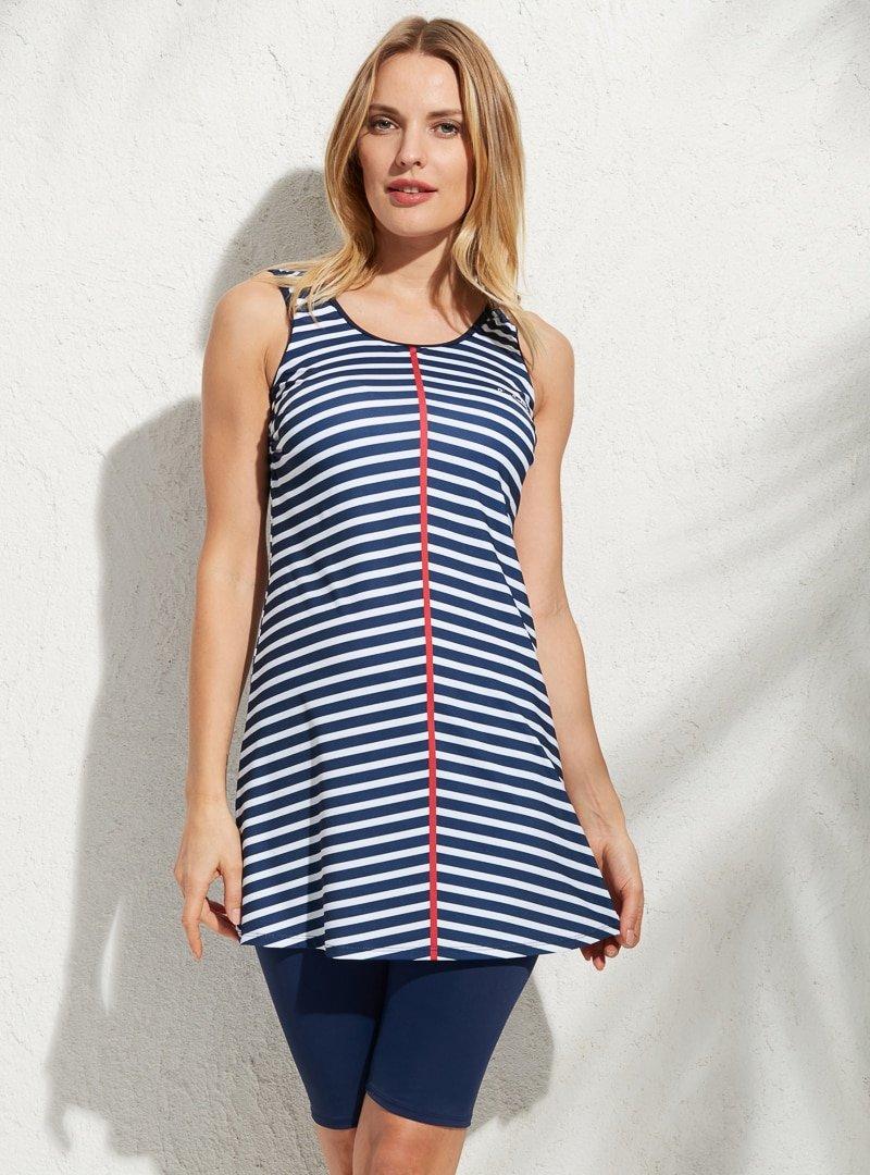 Pierre Cardin Mayo Lacivert Beyaz Askılı Mayo