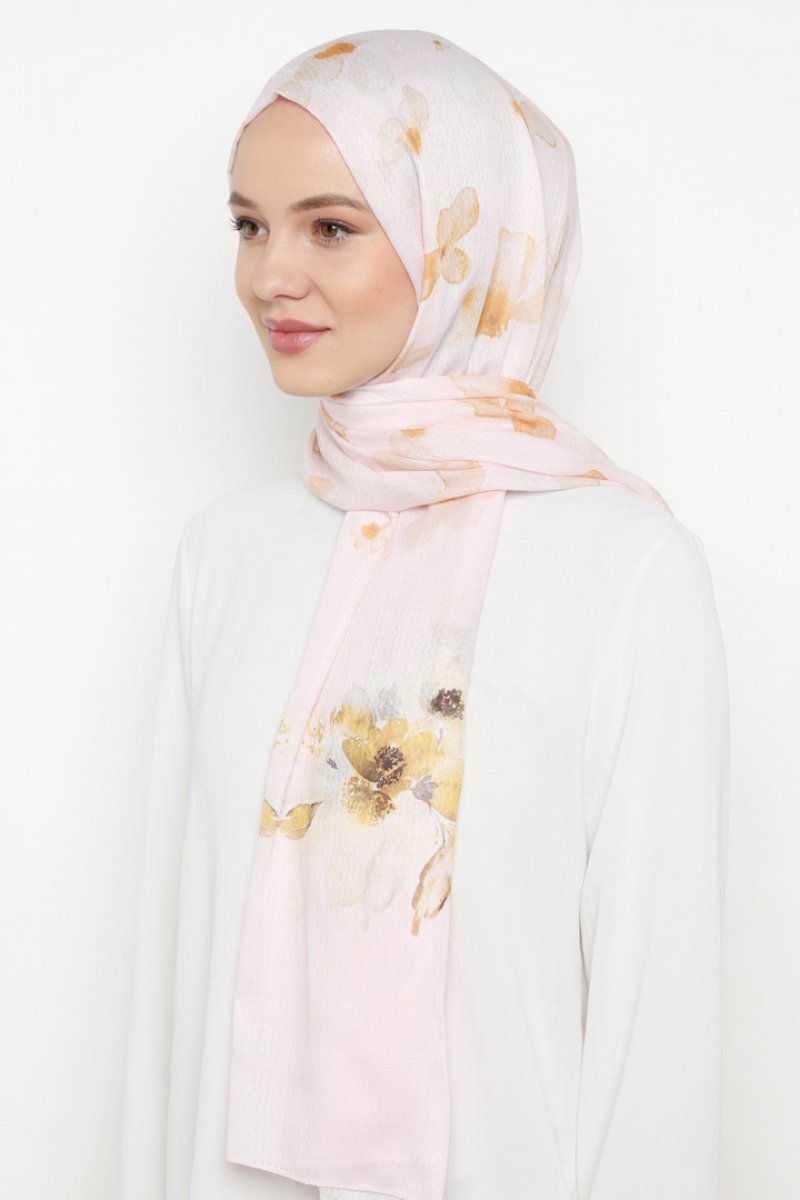 Daisy Accessory Pembe Desenli Şal