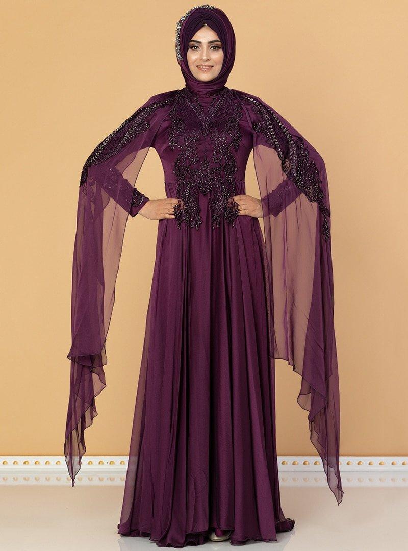 Moda Ravza Mor Tuğba Abiye Elbise