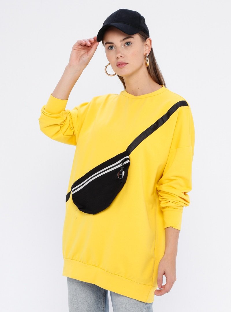 SOUL Sarı Çanta Desenli Tunik
