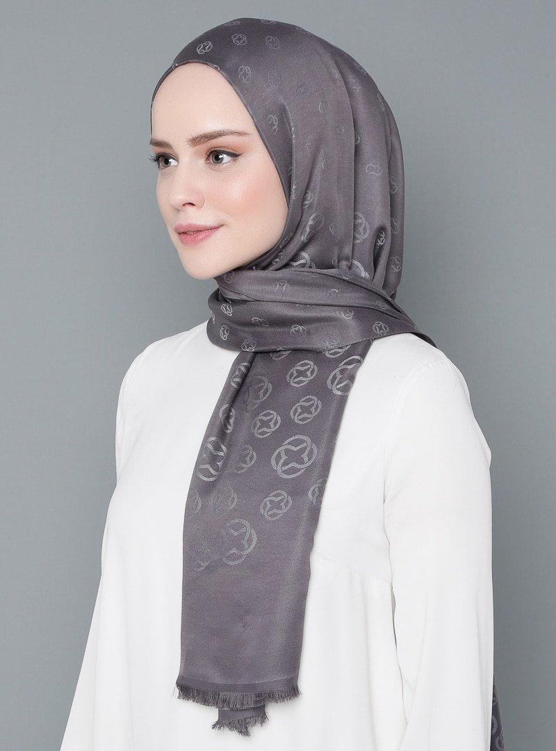 Aker Antrasit Jakar Monogram Şal
