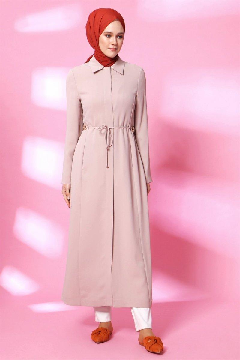 Armine Ten Kemer Detaylı Pardesü