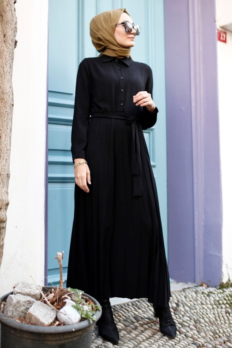GİZCE Siyah Viyana Elbise