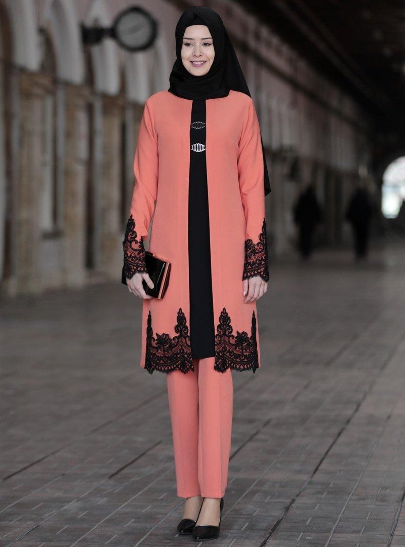 Azra Design Mercan Tunik&Pantolon Sema İkili Takım