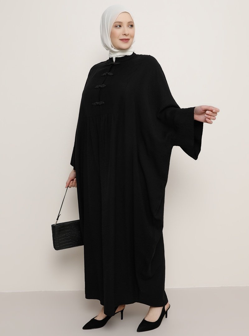 Alia Siyah Ferace Elbise