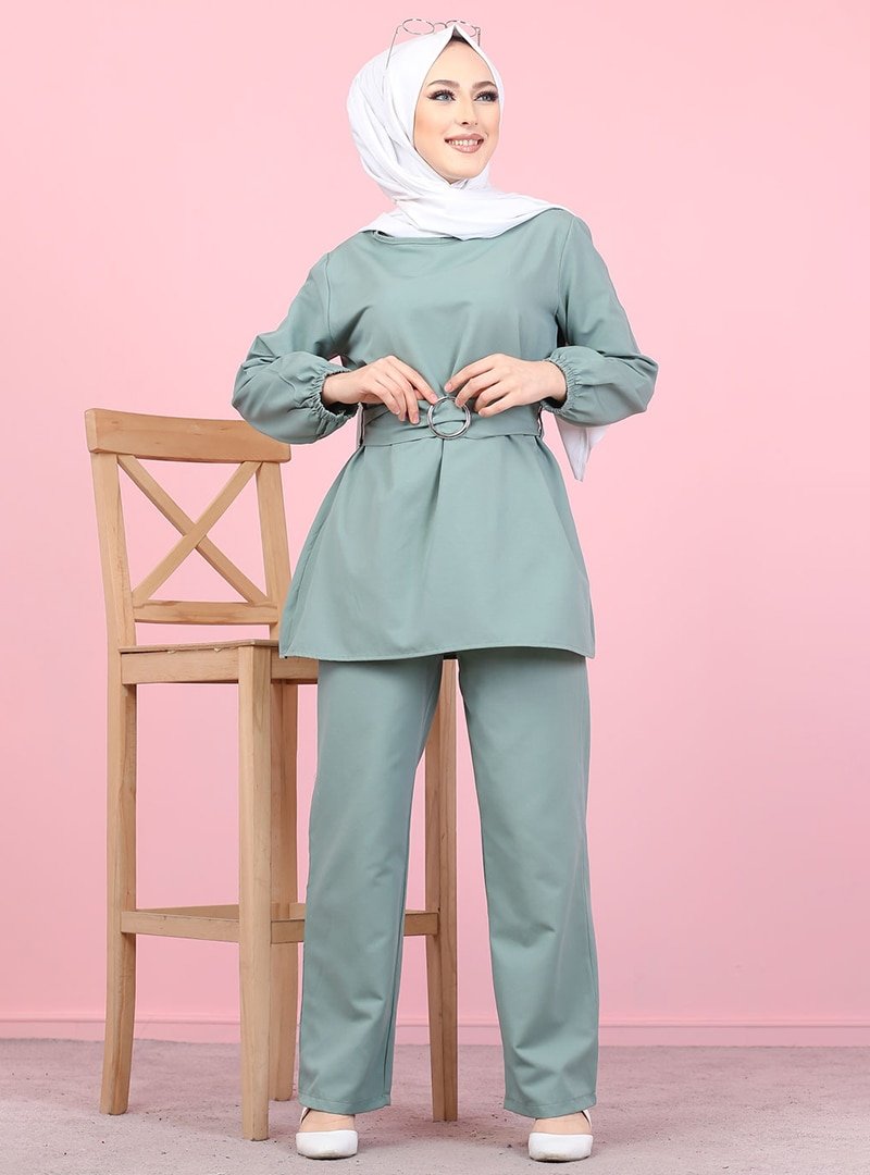 Tofisa Mint Tunik&Pantolon İkili Takım