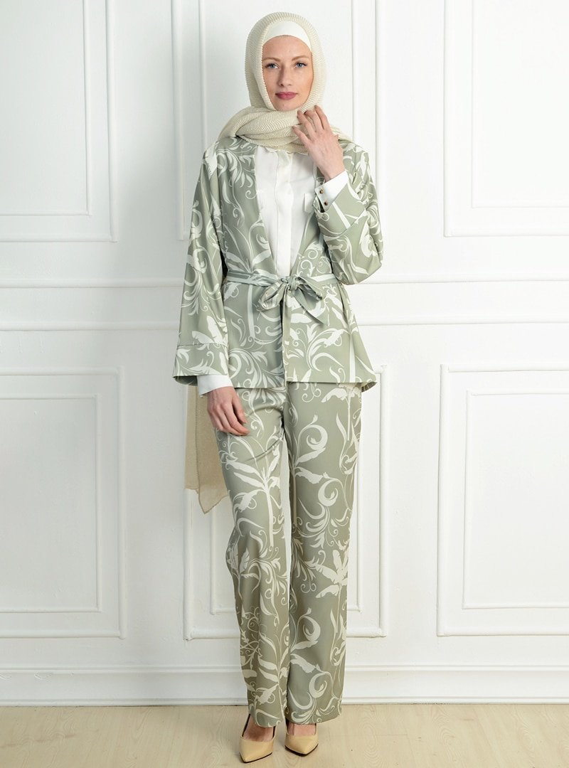 NC Design Mint Ceket&Pantolon İkili Takım