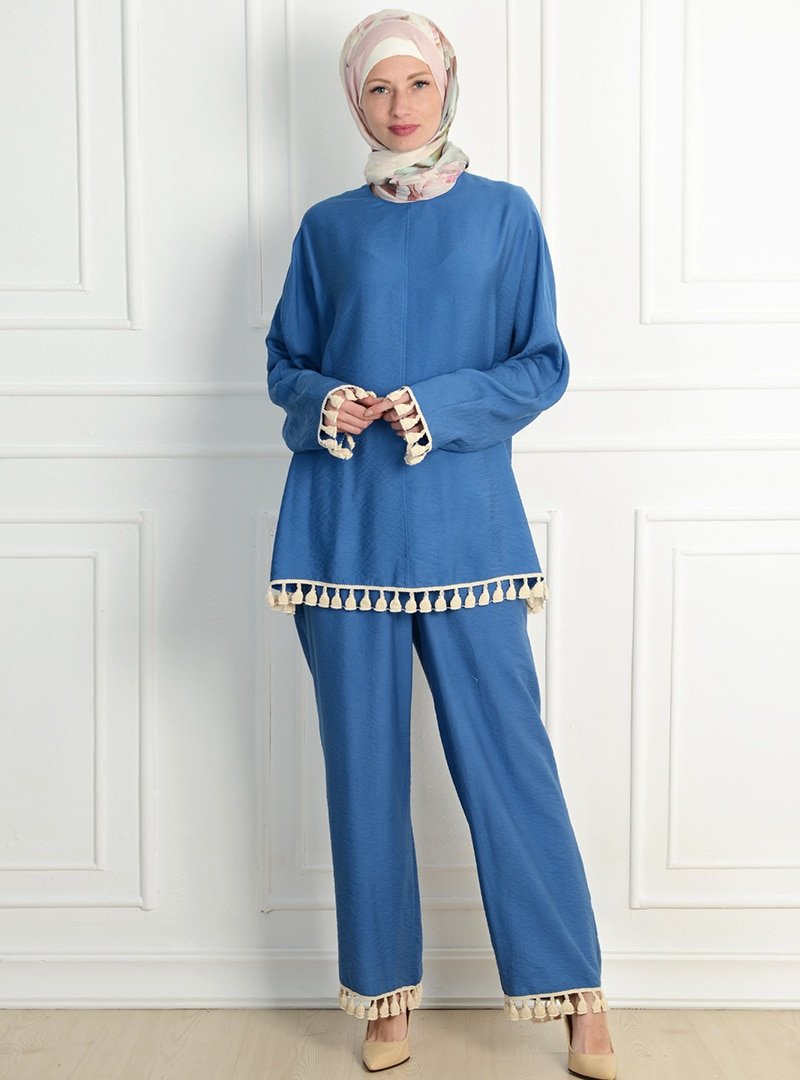 NC Design Mavi Tunik&Pantolon İkili Takım
