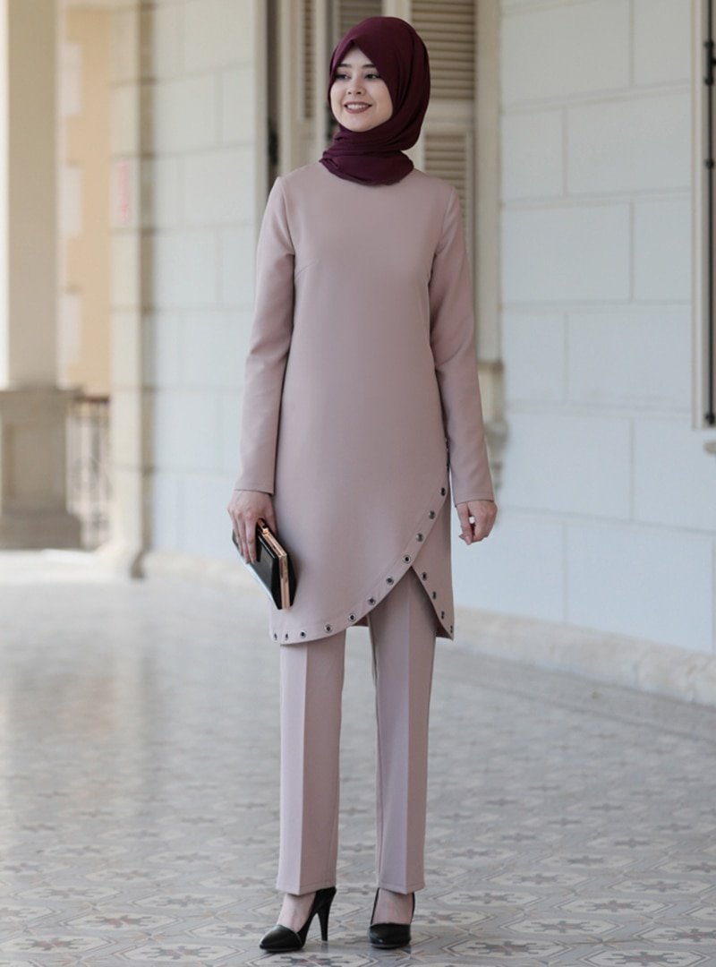 Azra Design Vizon Duru Tunik&Pantolon İkili Abiye Takım
