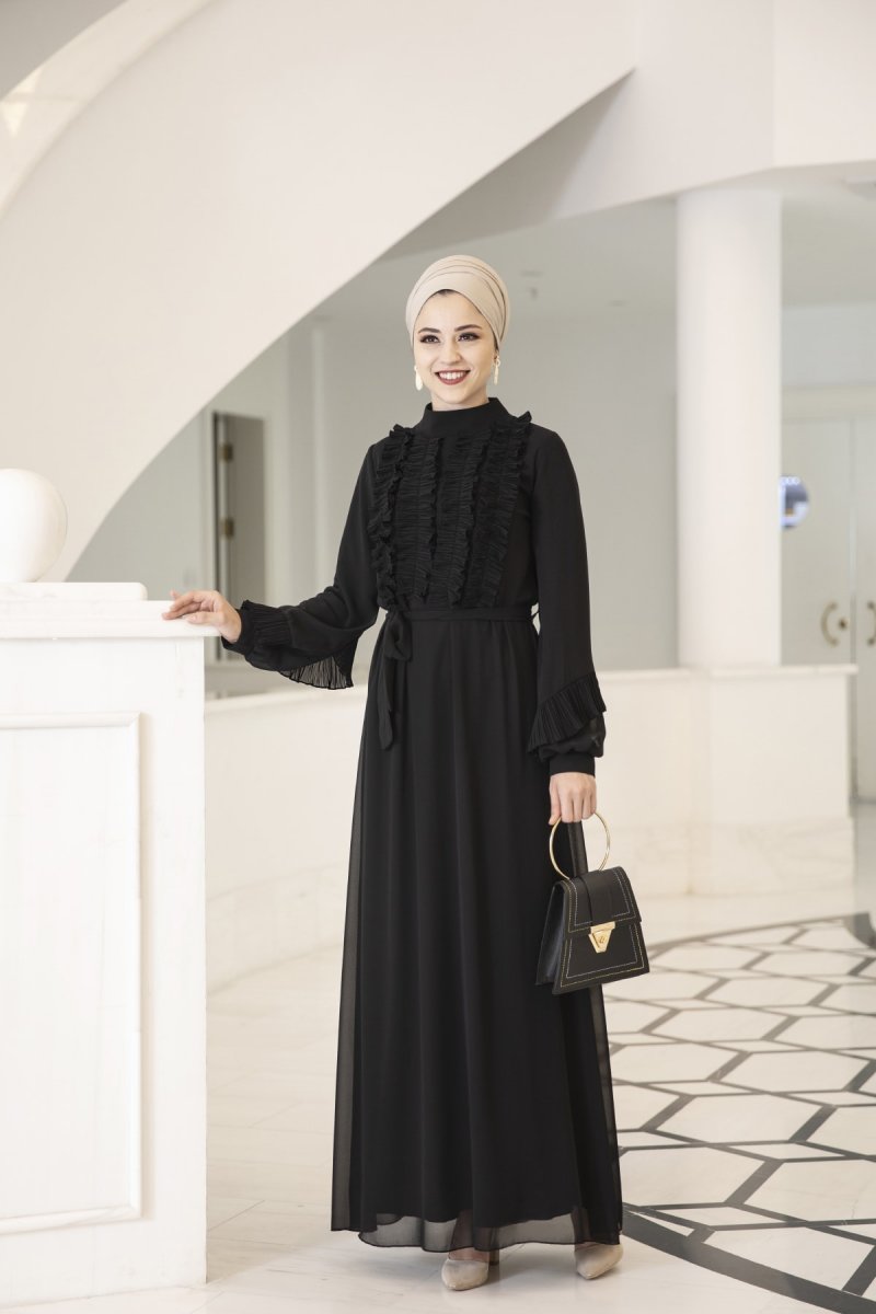 Al-Marah Siyah Başak Elbise