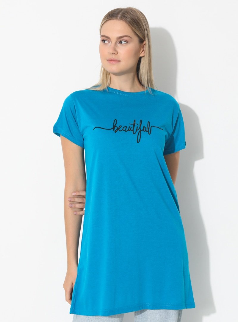 Çat Pat Tekstil Mavi Basic T-shirt