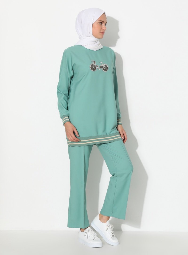 Moda Zenis Mint Tunik&Pantolon İkili Takım