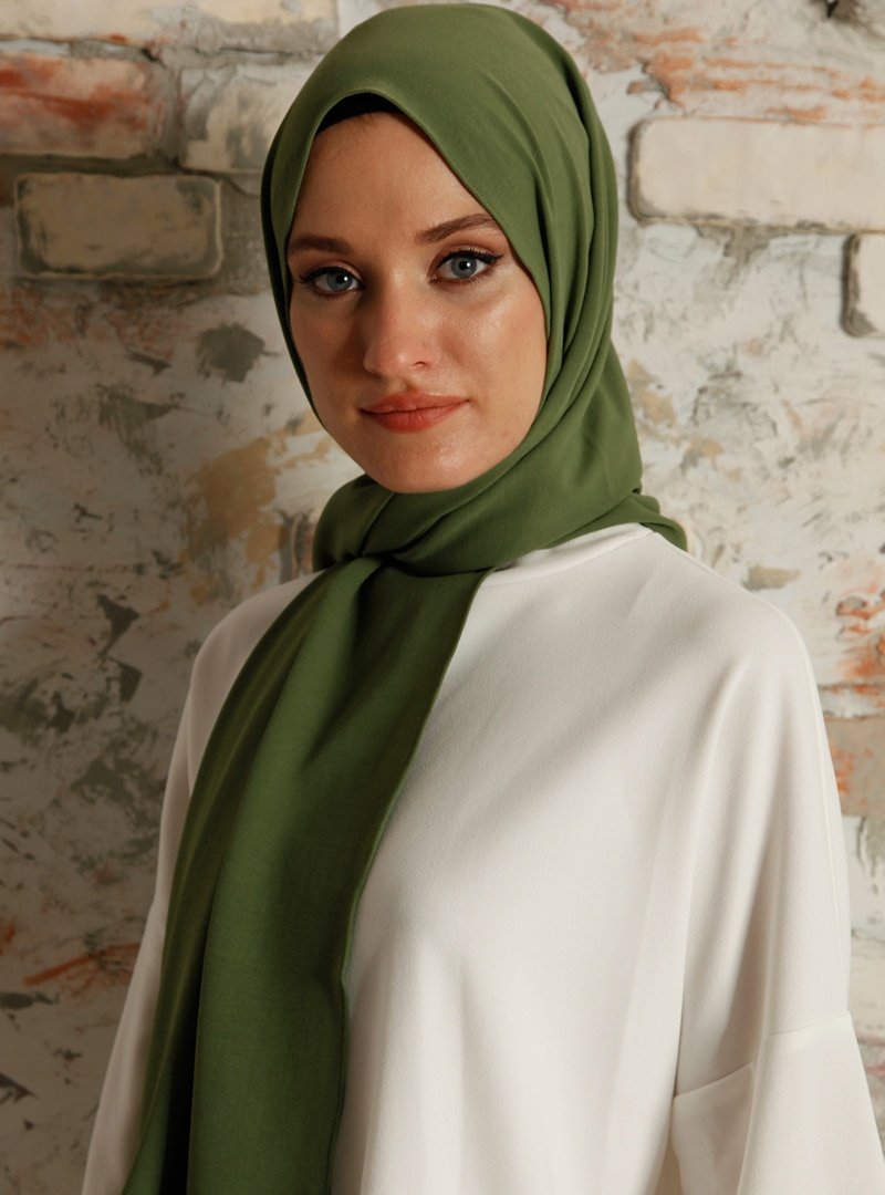 Pure Scarfs Açık Haki Aerobin Jazz Şal