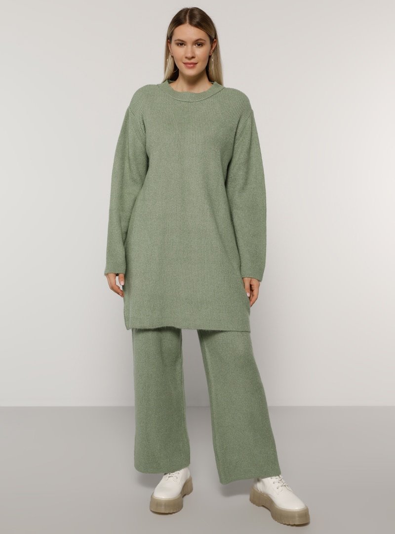 Alia Su Yeşili Triko Tunik&Pantolon İkili Takım
