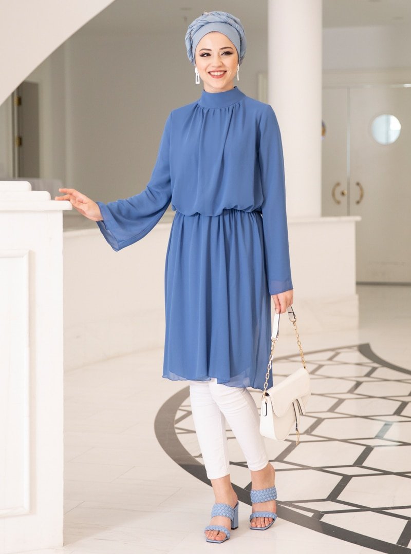 DressLife Mavi Barem Tunik