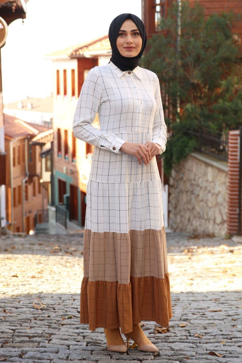 Feiza Collection Çizgi Detaylı Elbise