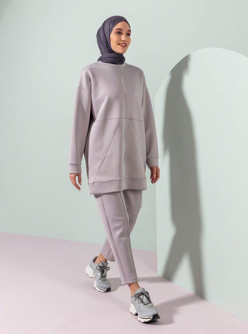 LOREEN Gri Tunik&Pantolon İkili Takım