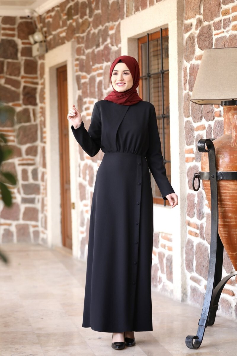 Rana Zenn Siyah Arzu Elbise